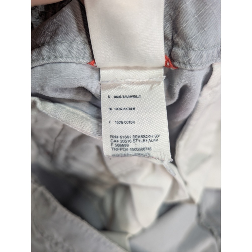 the north face cotton ripstop gray cargo shorts bottoms womens 10 long hiking - Picture 8 of 13